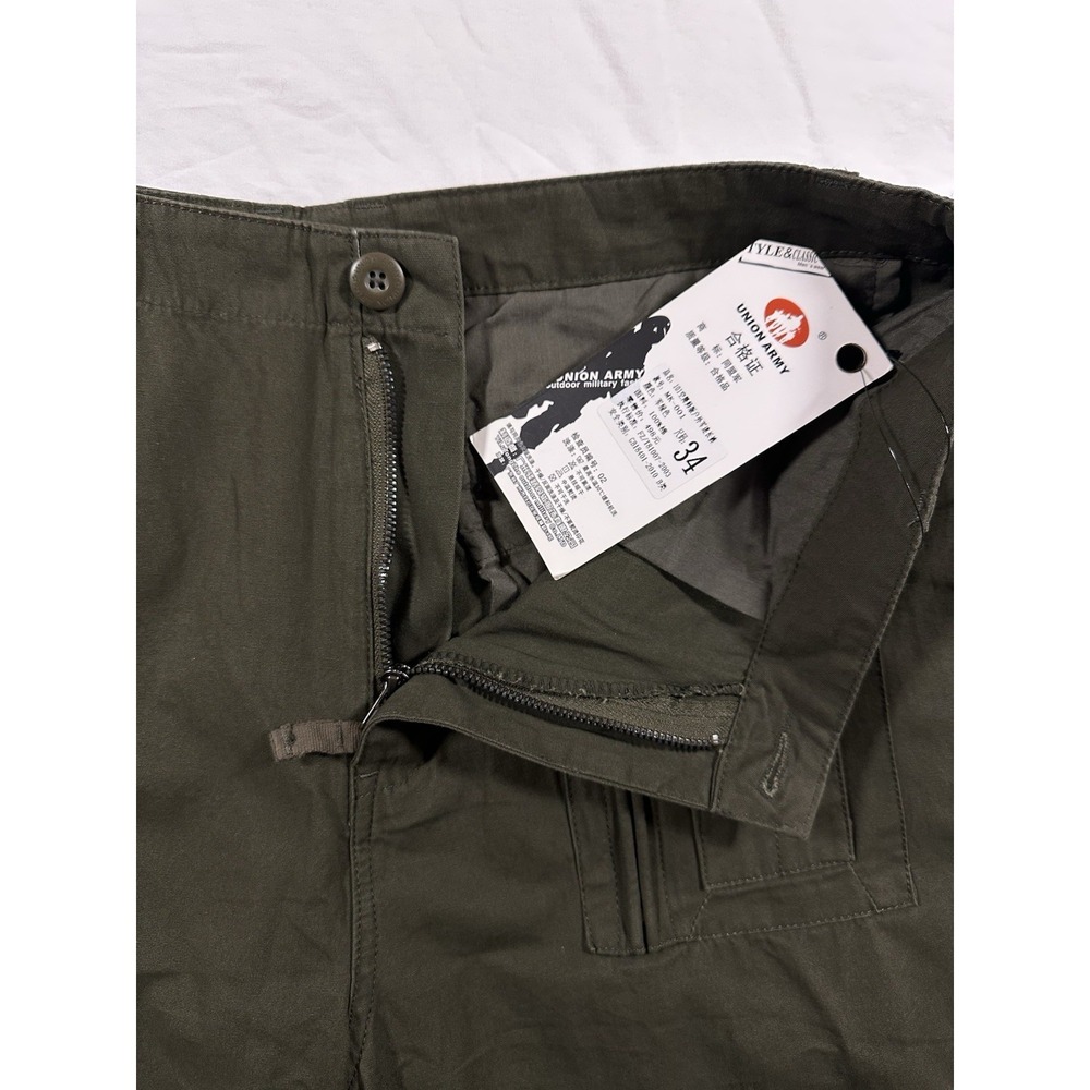 Union Army Green Cargo Utility Tactical Pants US Army Airborne Patch 34X30 - Picture 5 of 16